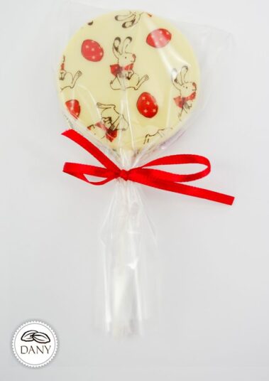 Čokoládové lízatko z bielej čokolády