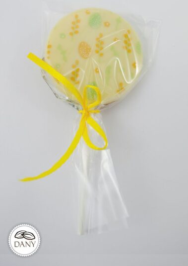 Čokoládové lízatko z bielej čokolády